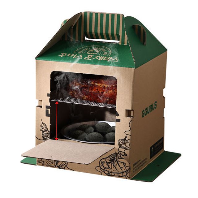 꾸버스 올인원 훈제박스 훈제바베큐 만들기 숯불 그릴