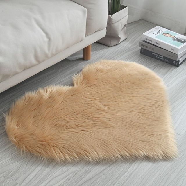 다용도 하트형 긴털 발매트 카페트 러그 패드