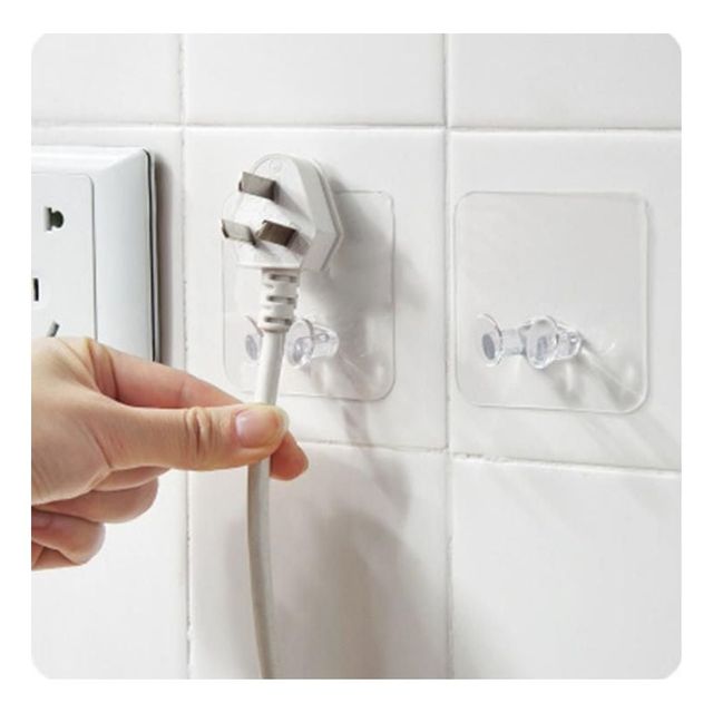 키밍 멀티탭 투명 후크 소품 행거 플러그 걸이 5개 세트