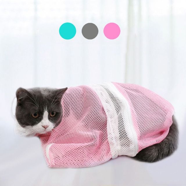 키밍 고양이 목욕용 샤워망 그물망 애완동물 전용 주머니