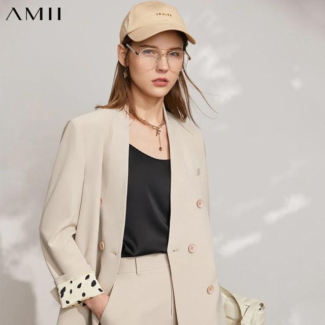 [해외] Amii 미니멀리즘 봄 여름 여성 정장 코트 공식 레이디