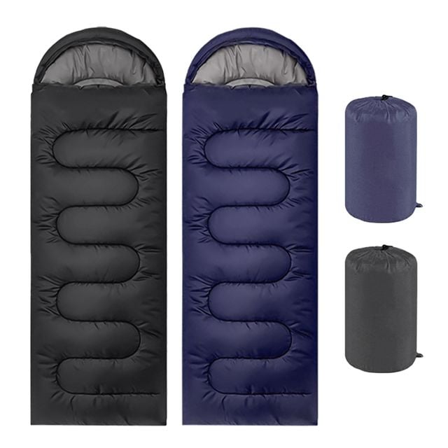 아웃도어 백패킹 사계절 차박 캠핑 후드 침낭 1300g