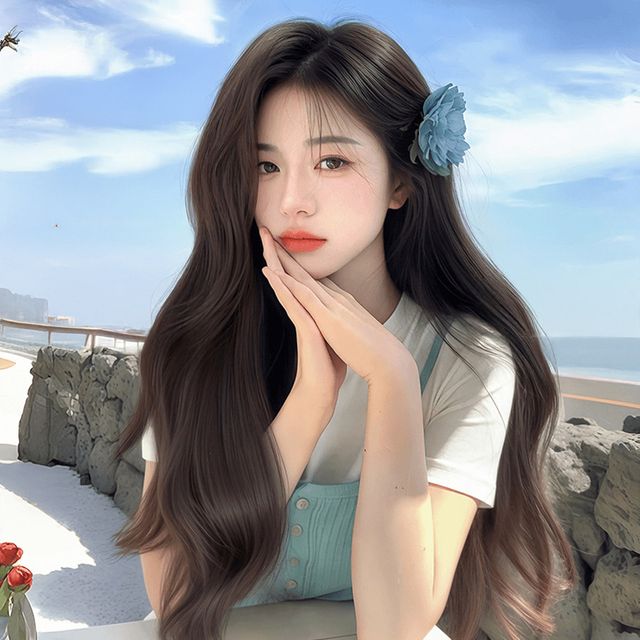 올다 긴머리 웨이브 여성 가발 SD-250309