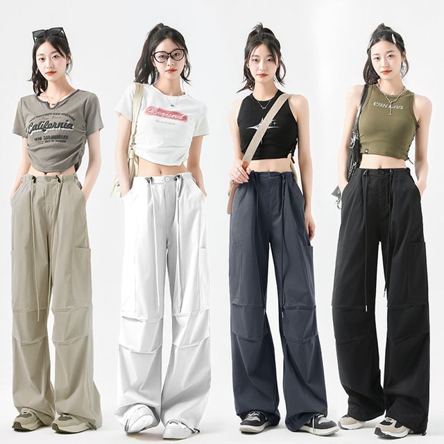 수잔나 카고 스트링 와이드 팬츠 SD-250404