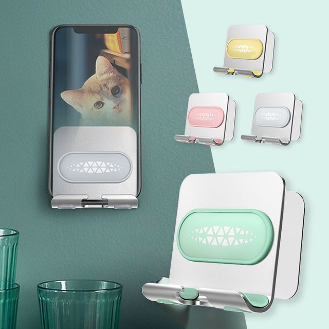 키밍 벽걸이형 각도조절 메탈 핸드폰 거치대 벽부착형