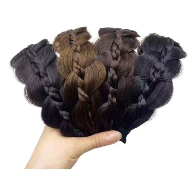 키밍 꽈배기 가발 머리띠 헤어밴드 여성가발 벼머리