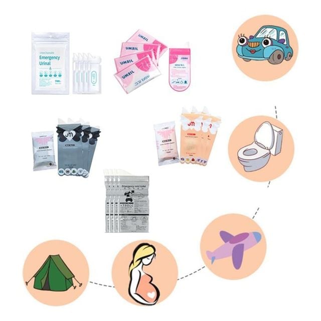 키밍 휴대용 화장실 700밀리리터 응고제 간이변기 여행 캠핑 필수품
