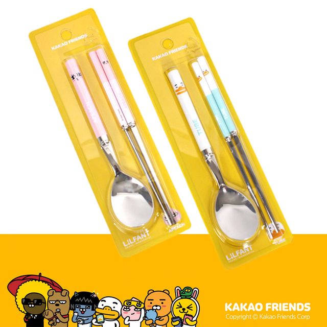 카카오프렌즈 심플 카카오 수저젓가락세트 카카오