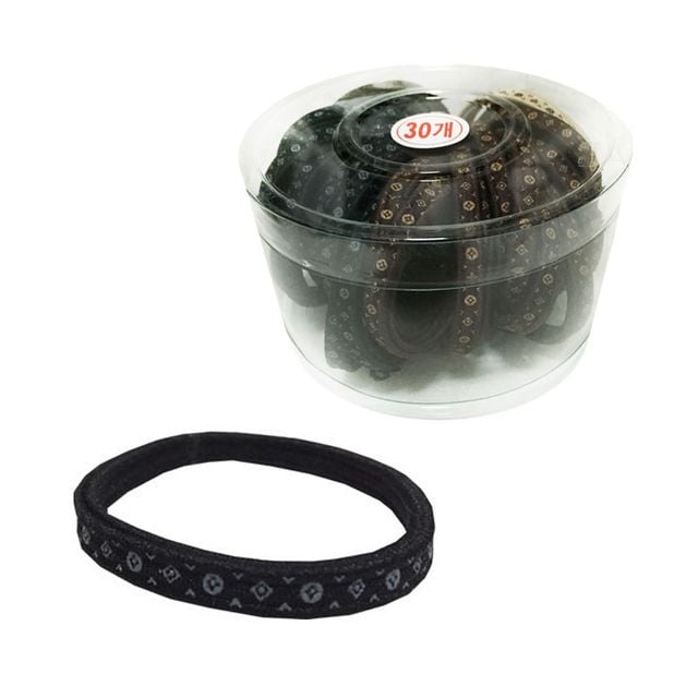다이아 기본 납작고무줄 30P 코사지통 머리끈헤어밴드
