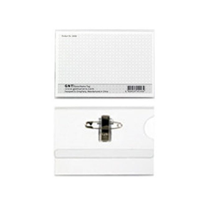 GNT명찰 집게옷핀이름표 100매 소형75x50 집게명찰