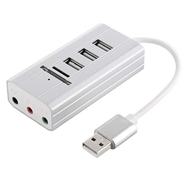 DUDETAO 4 Port USB 3.0 1 Port Fast Charging Hub with ON//Off Switch BYL-3011 White