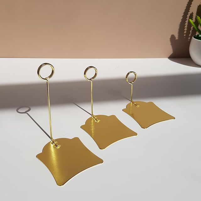 가격표 네임택 스탠드 메탈꽂이 10p 메모 홀더 10cm