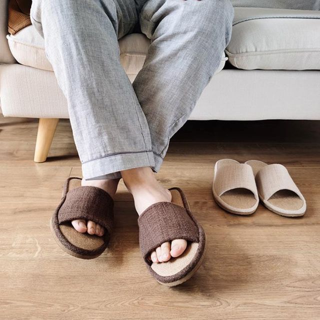 거실 실내화 린넨슬리퍼 남여 실내 사무실 총간소음