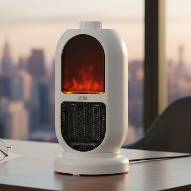 리젠트2803 플레임 PTC 온풍기 불멍 불꽃 전기히터 미니난로