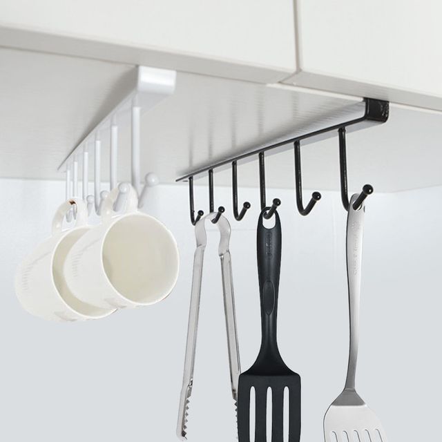 선반밑 컵걸이 다용도 틈새수납 컵홀더 조리도구 걸이