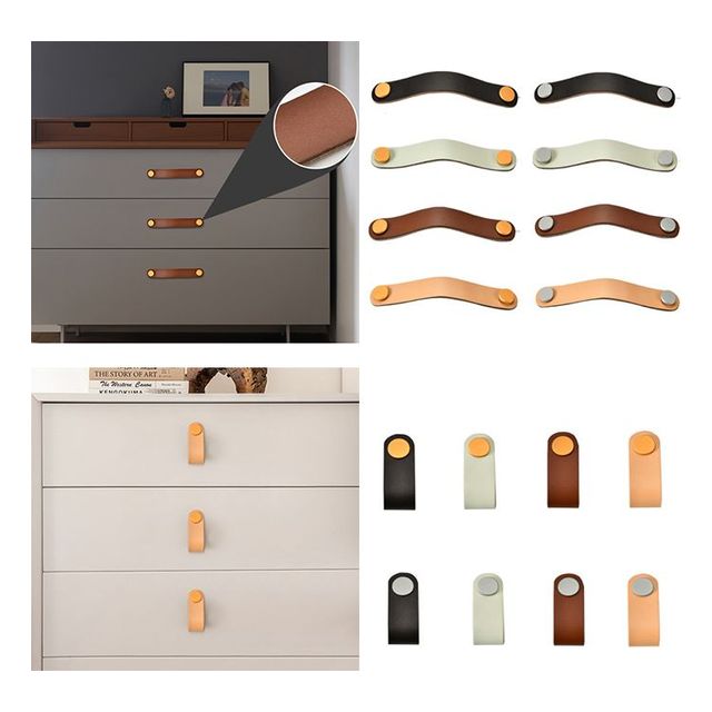 키밍 가죽 가구손잡이 인테리어 다용도 옷장 서랍