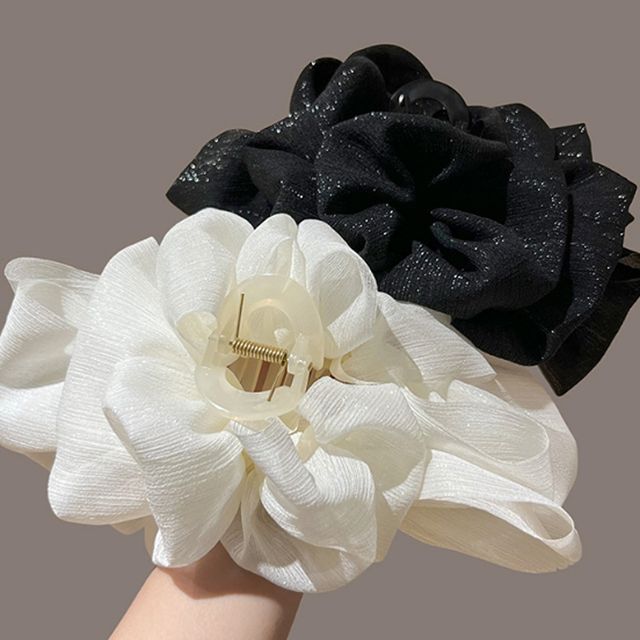 망사 퍼프 샤이니 헤어 집게핀 OSM-1006171