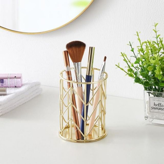키밍 메탈 연필꽂이 화장품 수납 홀더 다용도 정리함