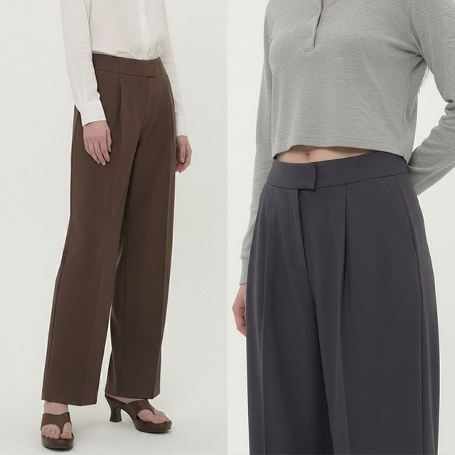 여성 히든후크 핀턱 와이드 롱 슬랙스 3color JEB-1006845