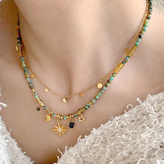 은하수 별자리 더블체인 레이어드 목걸이 OSM-1006115