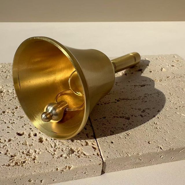 클래식 황동 핸드벨 손잡이 종소리 교사용 알림링