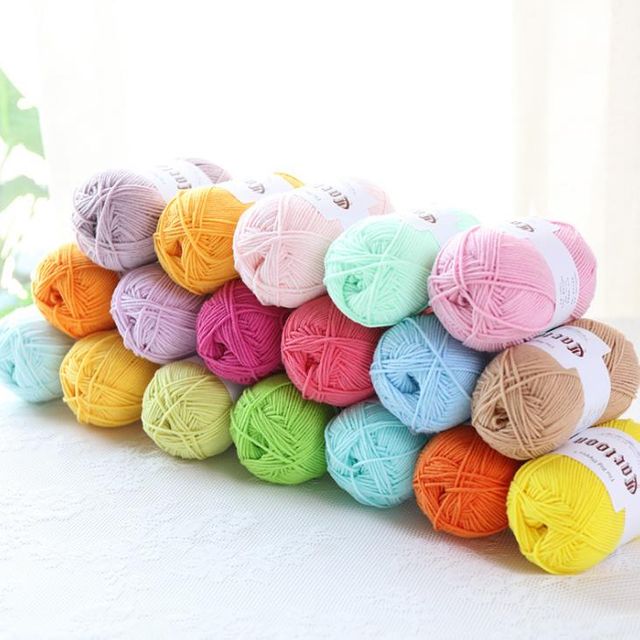 키밍 뜨개실 인형실 면혼방사 털실 코바늘 손뜨개