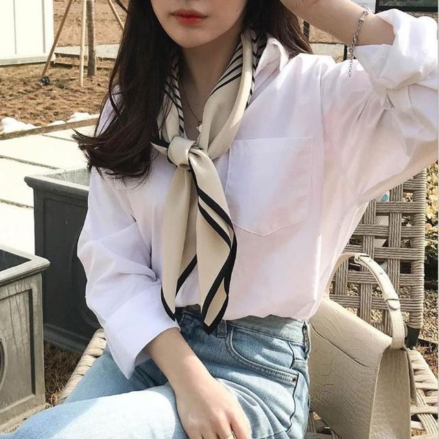 키밍 스트라이프 패션 스카프 목도리 머리띠 여성용