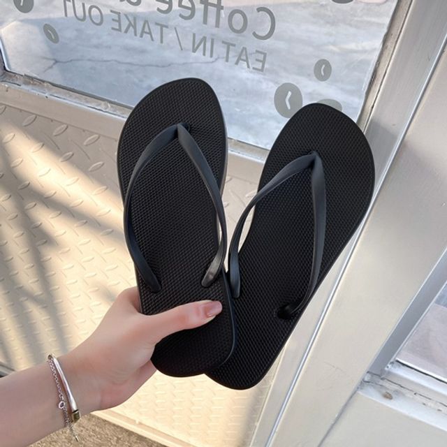 남녀공용 베이직 쪼리 커플 슬리퍼 플립플랍 물놀이