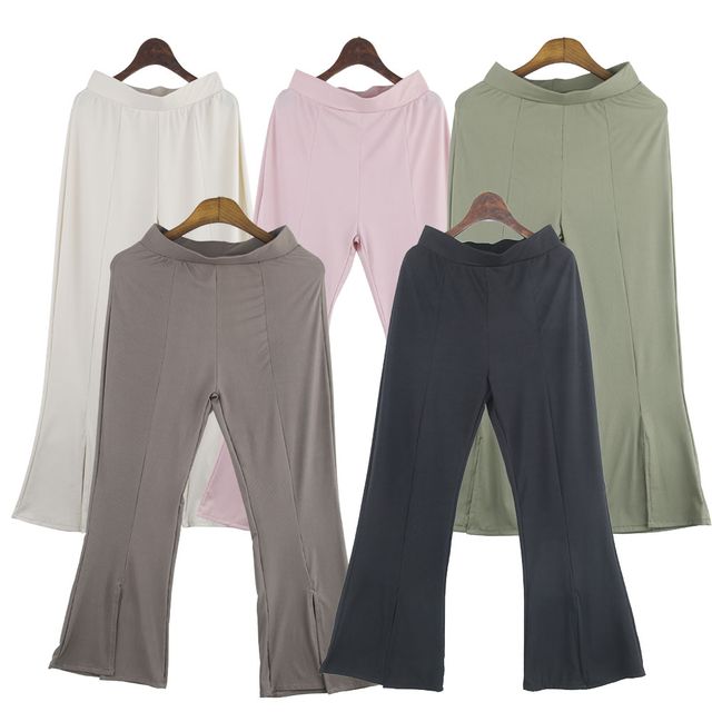 허리밴딩 앞트임 나팔바지 SD-210570