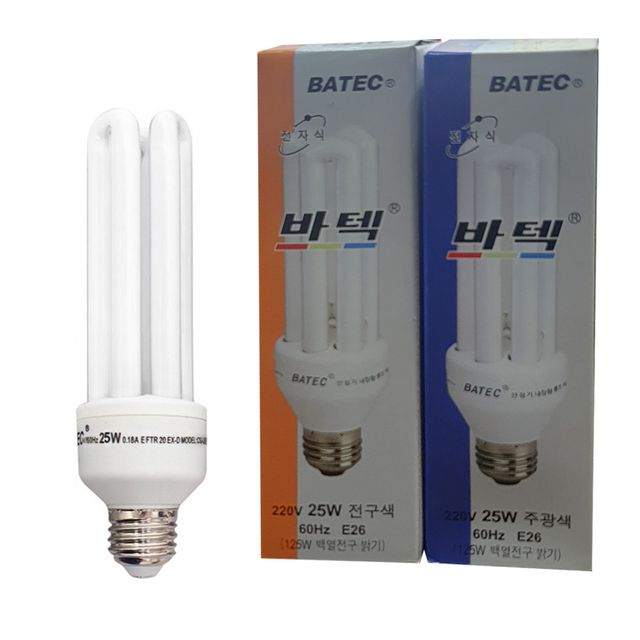 바텍25W 안정기내장형 램프 삼파장전구 E26다마