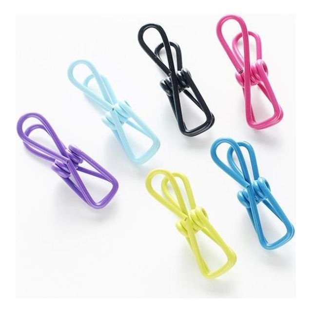 메탈 클립 와이어 리본 바인더 사무용 집게 컬러풀 정리용품