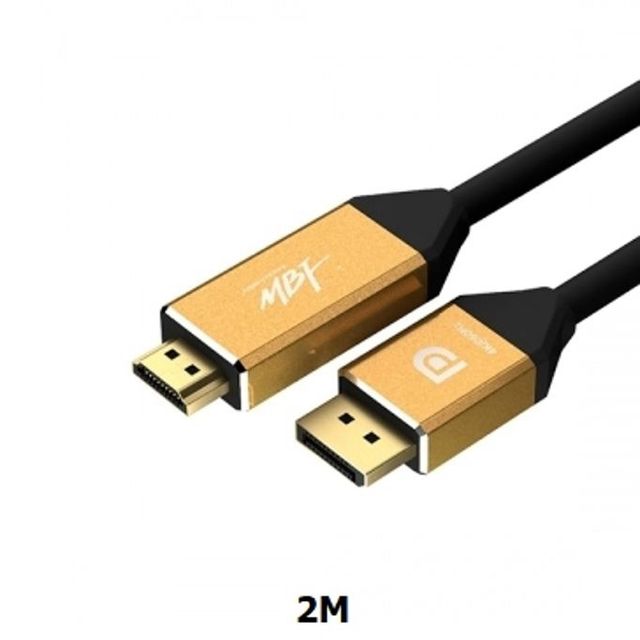 DP v12 입력 to HDMI v2.0 출력 케이블 2M 메탈