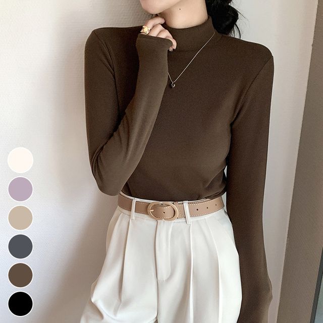 솔리드 반폴라 긴팔티 ELC-9016