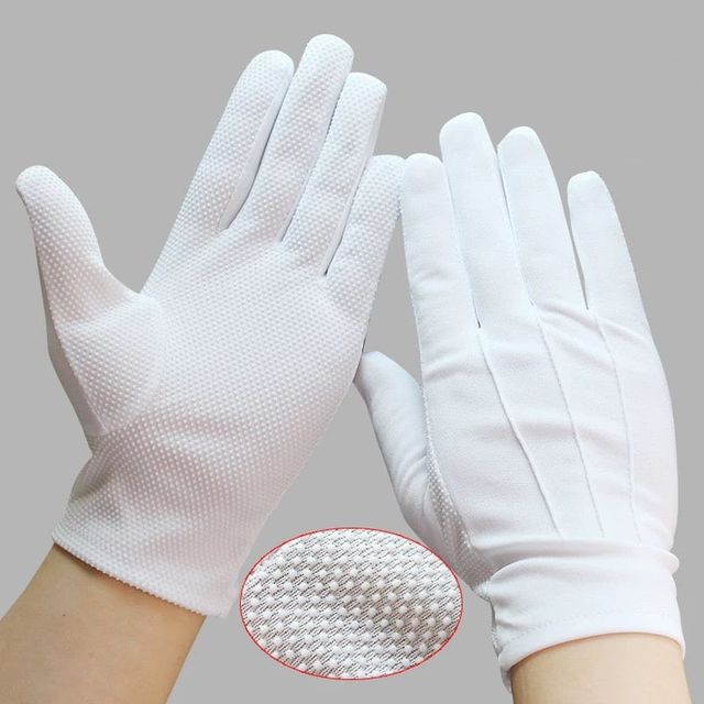 예식 행사용 흰장갑 10쌍 미끄럼방지 작업 속장갑
