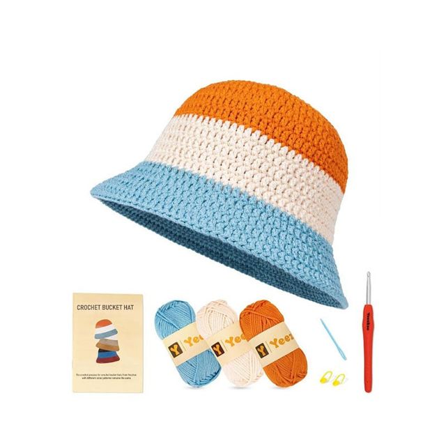 손뜨개 모자 패키지 세트 만들기 코바늘 키트 니트