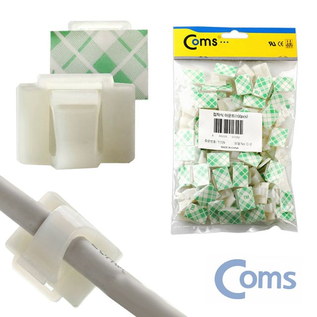 전선 케이블 마운트 100개 20x14mm 전선정리기
