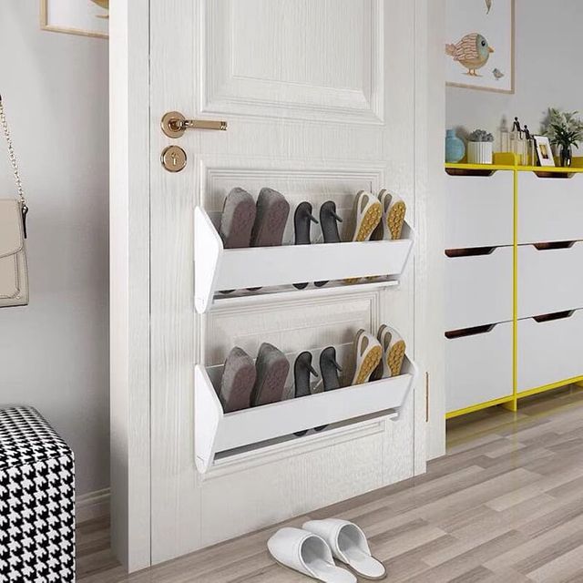 벽걸이 신발정리대 공간활용 신발장 수납 선반 80cm