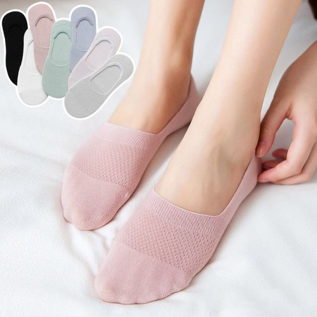 여성 펀칭 디자인 페이크 삭스 5켤레 URD-049-5