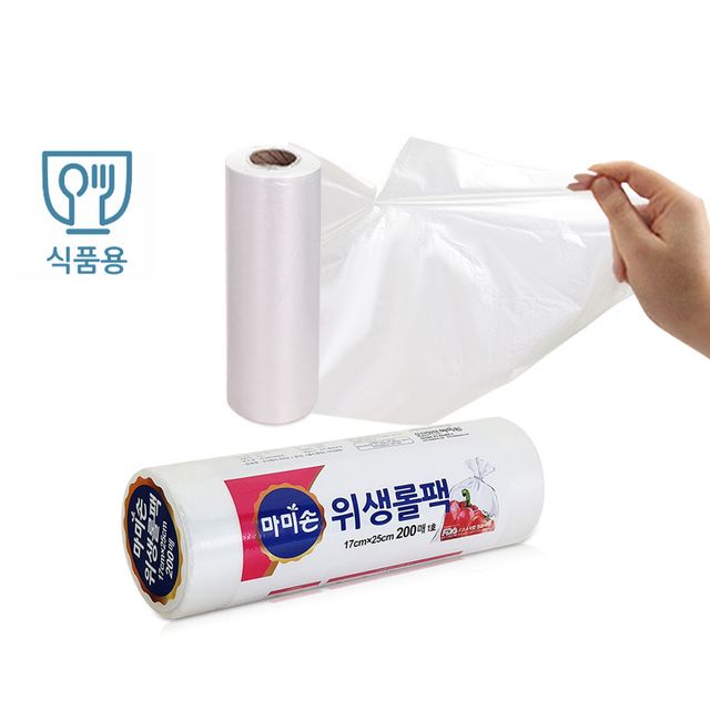 마미손 뜯어쓰는 비닐봉투 롤백 1호 200매 소17x25