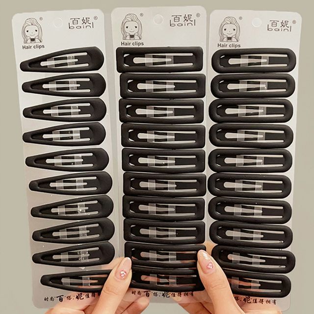 무광 블랙 엠보 똑딱이핀 OSM-1005874