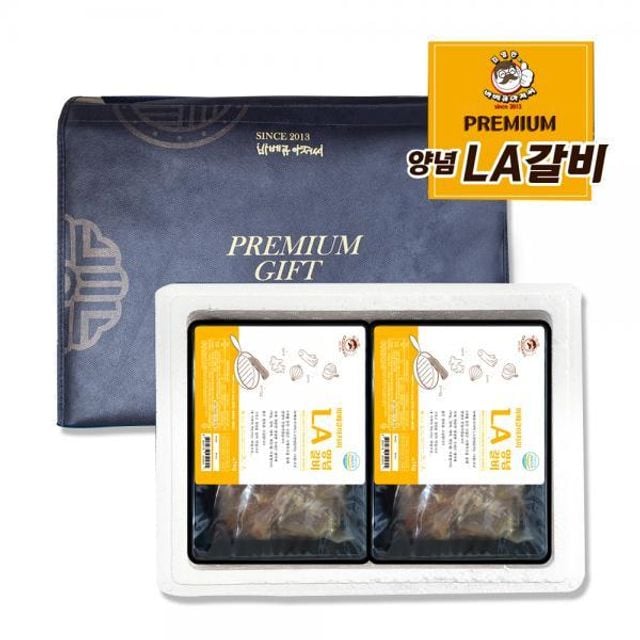 프리미엄 LA양념갈비 1kg x 2팩 초이스등급 명절선물