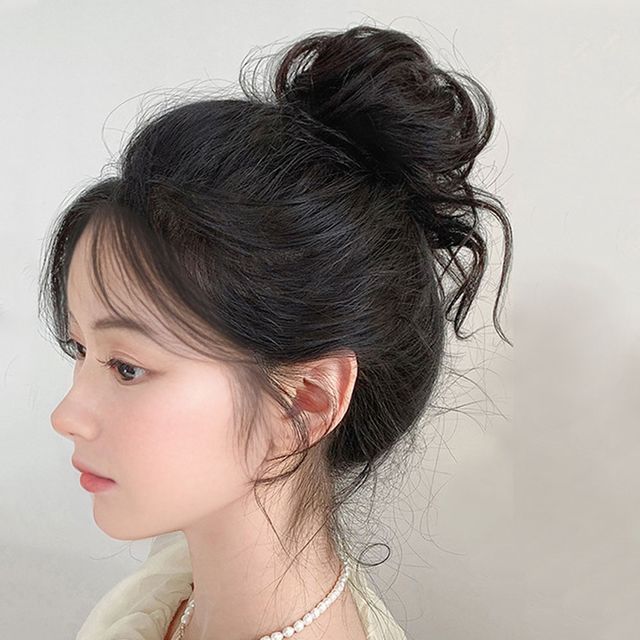 애교머리 웨이브 똥머리 밴드 부분가발 LM-1003663