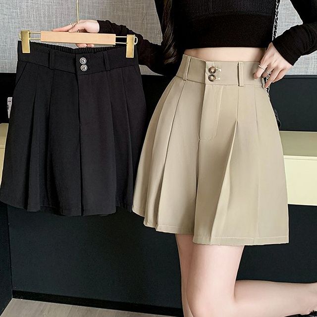 하이웨스트 투버튼 A라인 치마바지 DA-0013