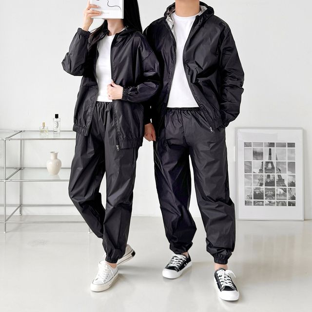 남녀 스웨드 땀복 후드집업 운동복 세트 SD-1003634