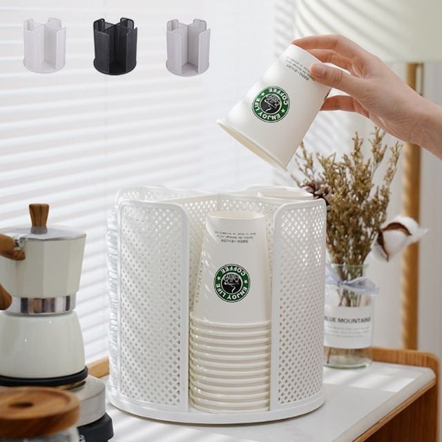 키밍 사무실용 회전 종이컵 디스펜서 4구 탕비실 필수 아이템