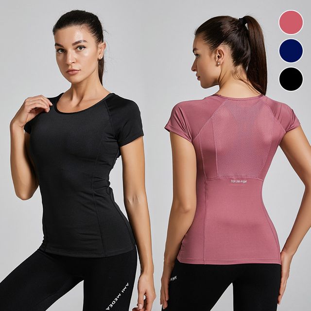 등메쉬 슬림핏 스포츠웨어 상의 ELC-1025