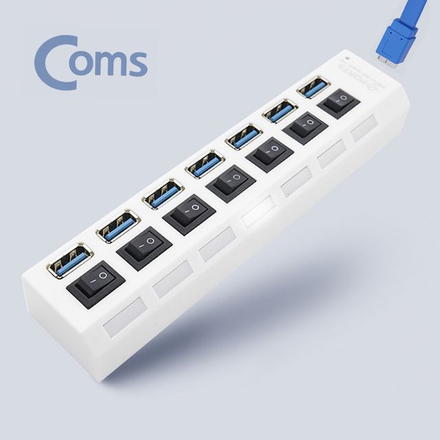 무전원 USB 3.0 개별스위치 7포트 USB허브
