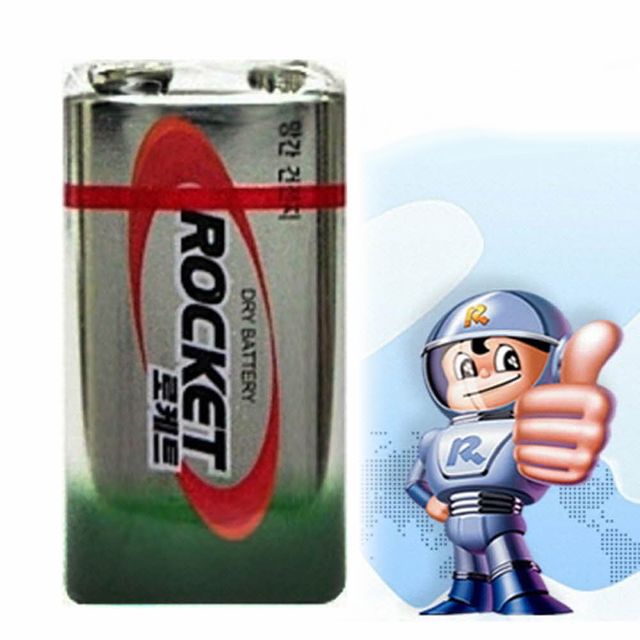 로케트 9V 9V건전지 망간 건전지 6F22
