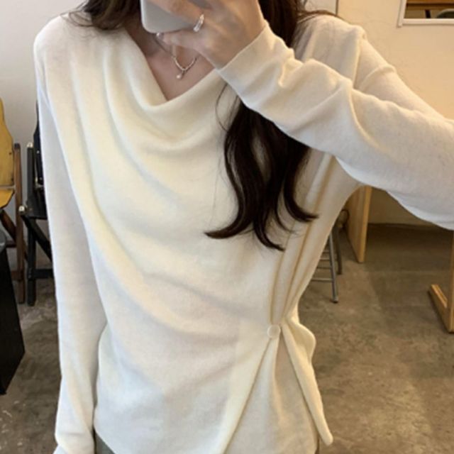 페미닌 드레이프 랩 니트 JSC-1004970