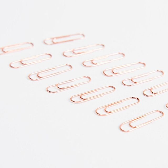 로즈골드 28mm 서류클립 사무용 종이클립 10개 세트